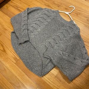 Gray Cropped Sweater